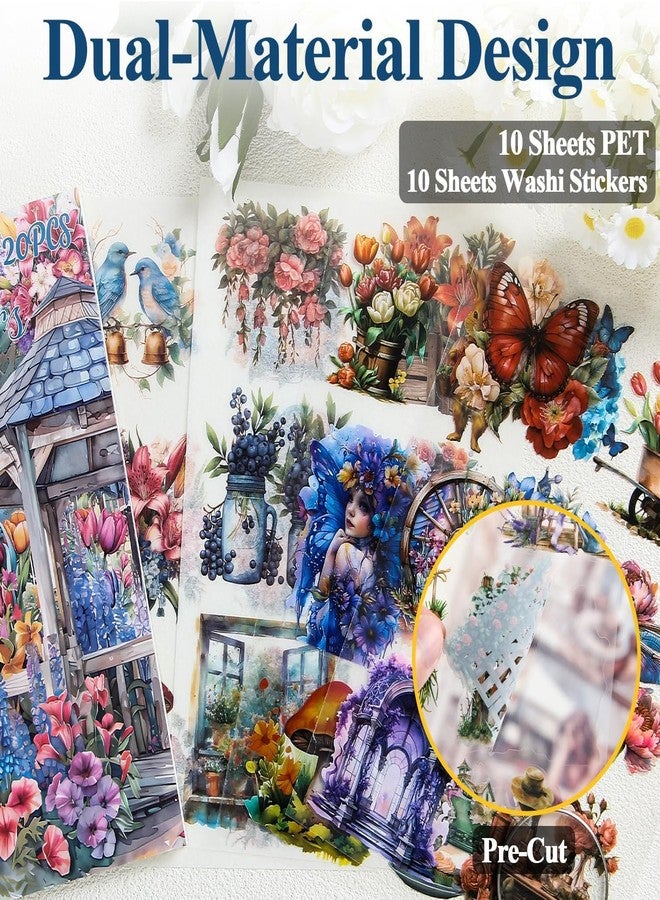 SAMVARDHAN The Ground Series PET Scrapbook Stickers Book - 80 Sheets Washi Sticker Set for Journaling, Ephemera,Scrapbooking & DIY Crafts, Pack of 4 - Image 5